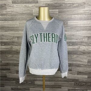 Universal Studios Wizarding World Harry Potter Slytherin Gray Crew Sweatshirt S